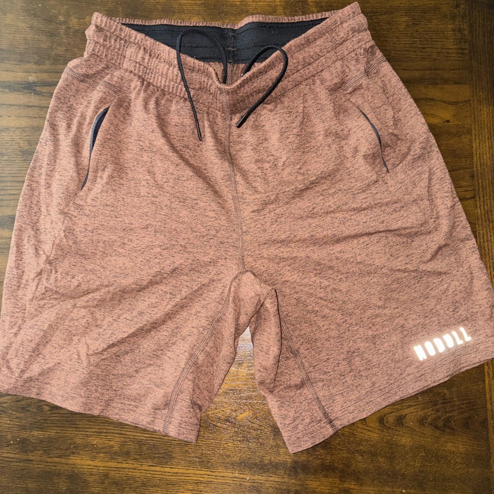 NOBULL Men's Heathered Brown Athletic Shorts 7” inseam